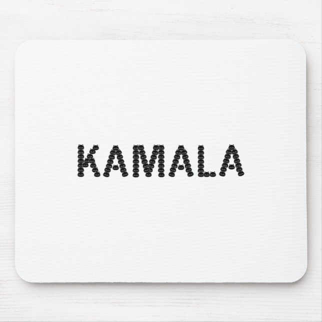 Cute Cat Ansikte Kamala Brev Funny Design Musmatta (Framsidan)