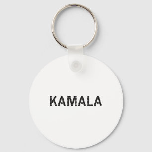 Cute Cat Ansikte Kamala Brev Funny Design Nyckelring