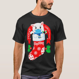 Cute Cat Ansikte Mask Funny jul Pajama för T Shirt