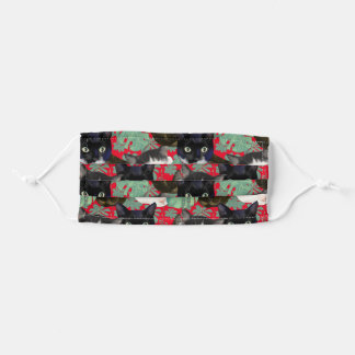 Cute Cat Ansikte & Monstera Löv Nature Botanical