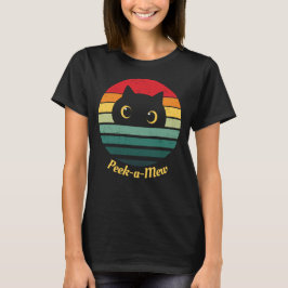 Cute Cat Ansikte Peek a Mew T-Shirt