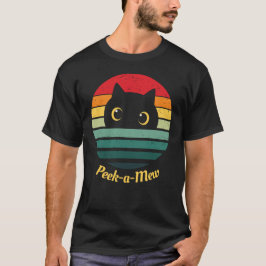 Cute Cat Ansikte Peek a Mew T-Shirt