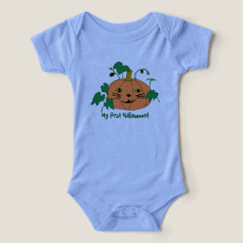 Cute Cat Ansikte Pumpkin-skjortor för Baby T Shirt