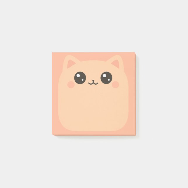 Cute Cat Ansikte Sticky Notes Post IT Notes Post-it Block (Framsida)
