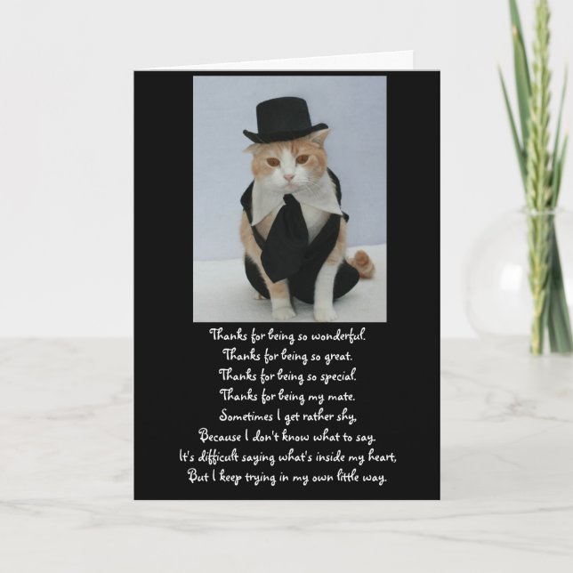 Cute Cat-årsdagen Kort (Framsida)