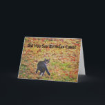 Cute Cat Art Pun Funny Birthday Card Kort<br><div class="desc">Min originalteckning på det här söt-kortet innehåller mitt originalfoto av en söt tittar katt, som tittar bakom sig som någon sa något till det, formaterad med en illustrerad painteknik för ett konstnärligt utseende. På kortets framsida "Sa du Birthday Cake?" och insidan av kortet stater "Jag är med! Jag hoppas att...</div>