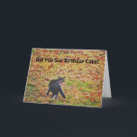 Cute Cat Art Pun Funny Birthday Card Kort<br><div class="desc">Min originalteckning på det här söt-kortet innehåller mitt originalfoto av en söt tittar katt, som tittar bakom sig som någon sa något till det, formaterad med en illustrerad painteknik för ett konstnärligt utseende. På kortets framsida "Sa du Birthday Cake?" och insidan av kortet stater "Jag är med! Jag hoppas att...</div>