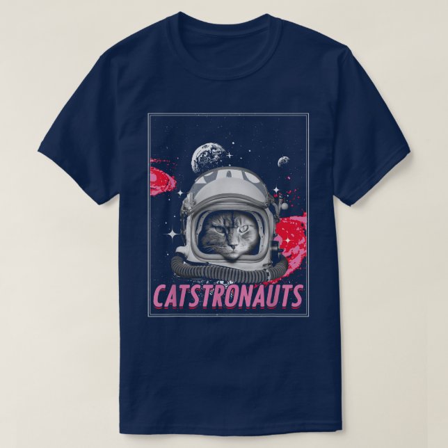 Cute Cat Astronaut Feline Space Pet Owner Science  T Shirt (Design framsida)