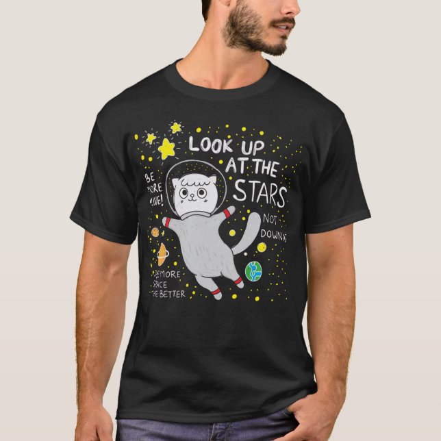 Cute cat astronaut t shirt (Framsida)