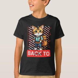 Cute Cat Back to school Kids T-Shirt