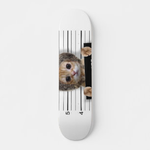 Cute cat bad boy mini skateboard bräda 18,5 cm