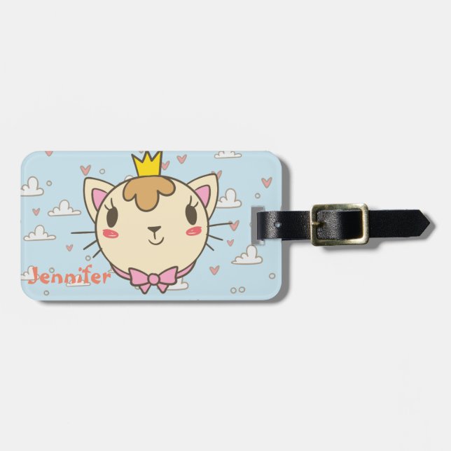 Cute Cat Bagagebricka (Horisontell Framsida)
