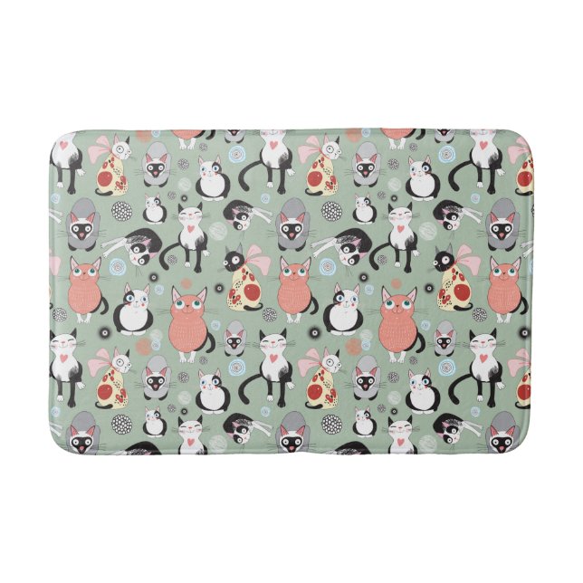 Cute Cat Bath Mat Badrumsmatta (Framsidan)
