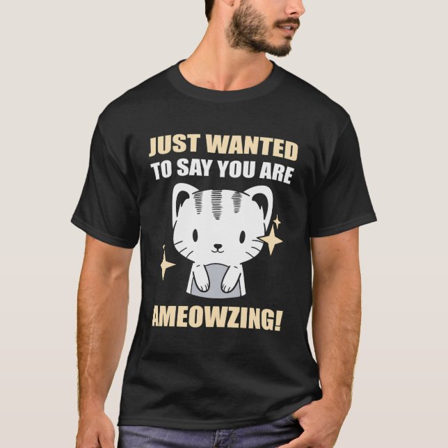 Cute Cat Behaviorist T Shirt (Framsida)