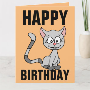 CUTE CAT BIRTHDAY CARD KORT