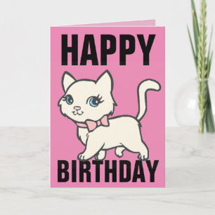 CUTE CAT BIRTHDAY CARD KORT