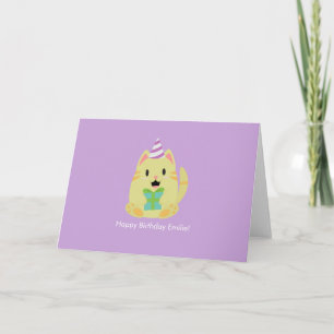 Cute Cat Birthday Tack Kort