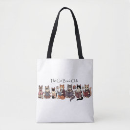 Cute "Cat Bok Klubb" Tygkasse