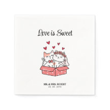 Cute Cat Bride and Groom