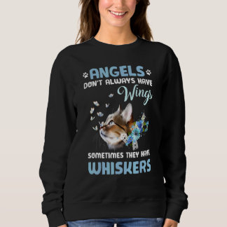 Cute Cat Butterflies Flowers Änglar H T Shirt