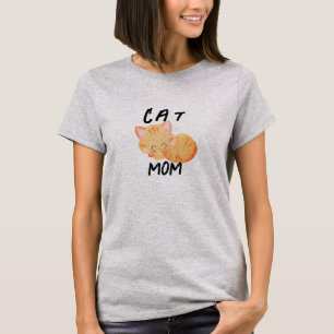 Cute Cat Cat-lover i Mamma T Shirt