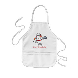 Cute Cat Chef personalize Barnförkläde