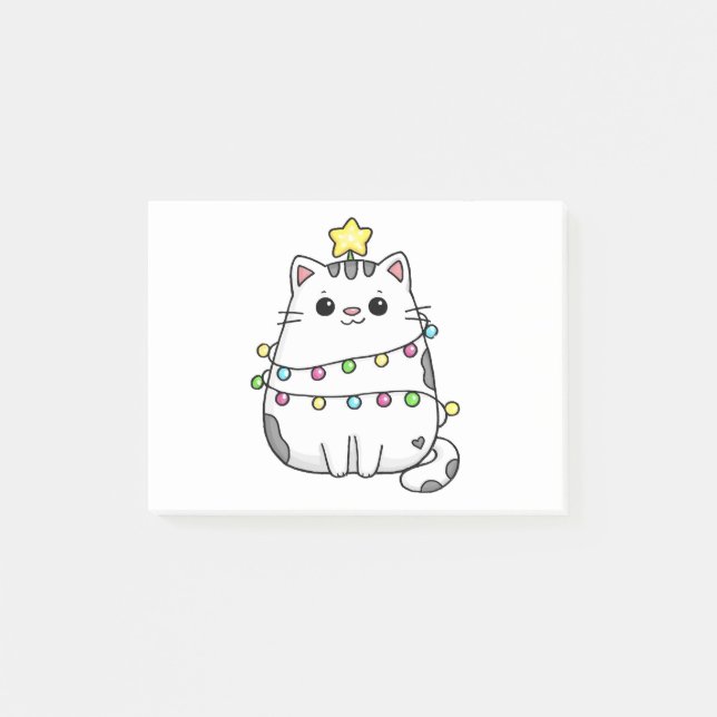 Cute Cat Christmas design  Post-it Block (Framsida)
