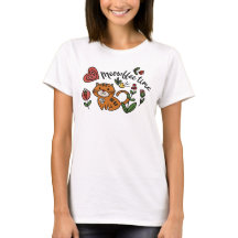 Cute Cat Coffee Älskare T-Shirt