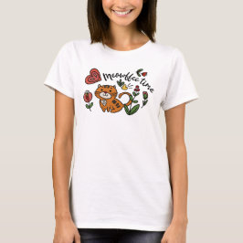 Cute Cat Coffee Älskare T-Shirt