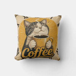 Cute Cat Coffee Kudde