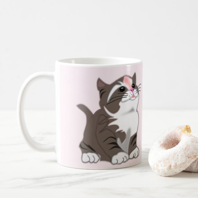 Cute Cat Coffee Mugg (Med munk)