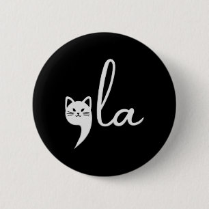 Cute Cat Comma-la Kamala Harris President 2024 Knapp