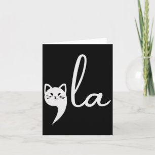 Cute Cat Comma-la Kamala Harris President 2024 Kort