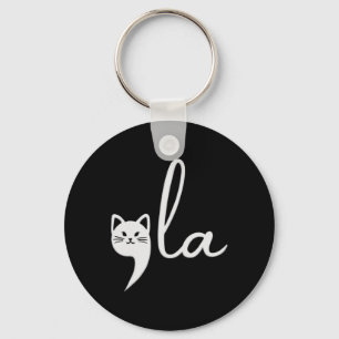 Cute Cat Comma-la Kamala Harris President 2024 Nyckelring
