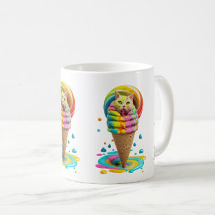 Cute Cat Cream Cone färglös Kaffemugg
