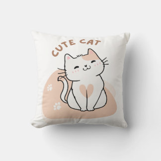 Cute Cat Dekorativ kudde - Kawaii Kattunge Decorat