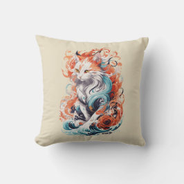Cute Cat-design i Neo Traditional Stil Kudde