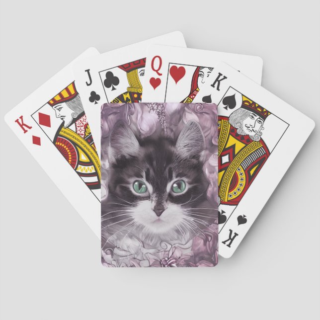 Cute Cat Design-kort. Casinokort (Baksidan)