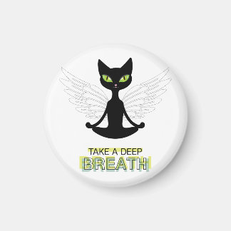 Cute Cat Doing Yoga Magnet