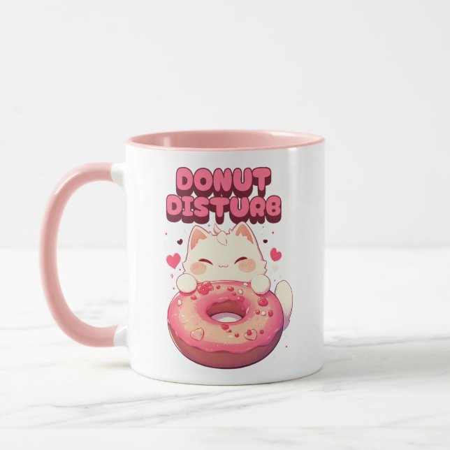 Cute Cat Donut Mugg (Vänster)
