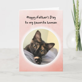 Cute Cat Du är min favoritmänniska Fars dag Kort