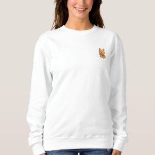 Cute Cat Eating Watermelon - Minimal testutskrift T Shirt