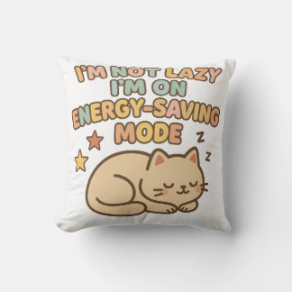 Cute Cat Energy Saver Tee Kudde