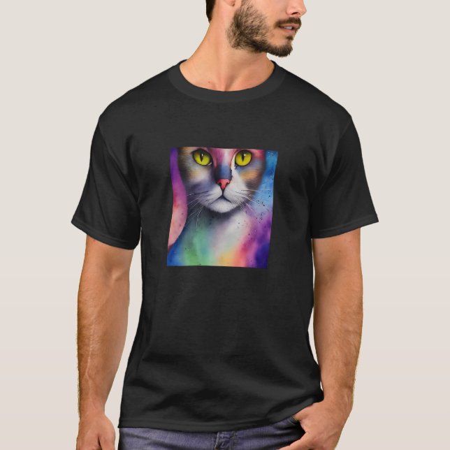 Cute Cat Face Sweet Kitten Kitty Feline Meow Pet W T Shirt (Framsida)