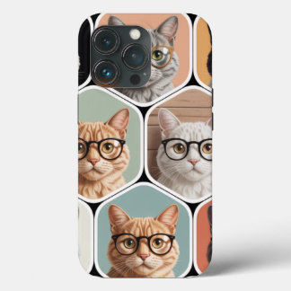 Cute Cat Faces with Glasses