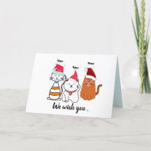 Cute Cat Family Träd jul
