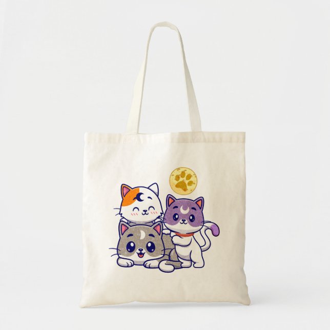 Cute Cat Family Tygkasse (Framsidan)