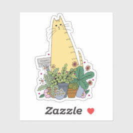 Cute Cat Florist Sticker Klistermärken