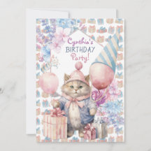 Cute Cat-Födelsedagsfest