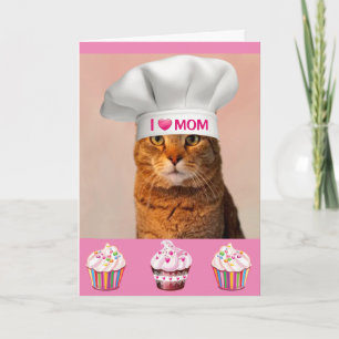 Cute Cat ’For Mamma’ Birday Kort